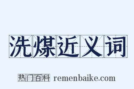 洗煤近义词是什么意思的图片